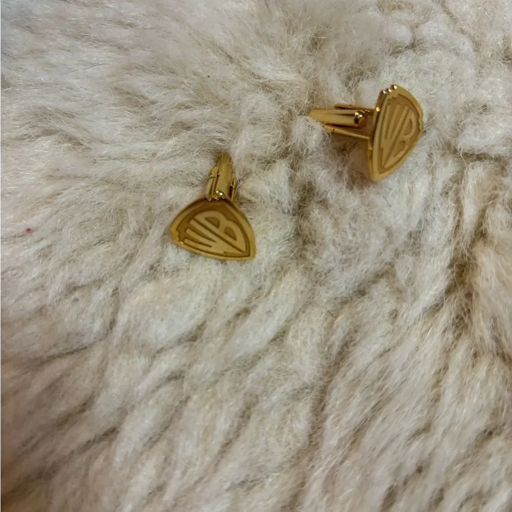 Warner Bros. Gold Shield Cufflinks